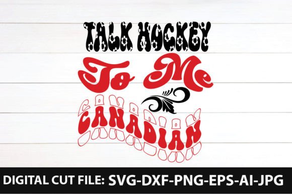 Talk Hockey to Me Canadian Illustration Designs de T-shirts Par minaraartbd22