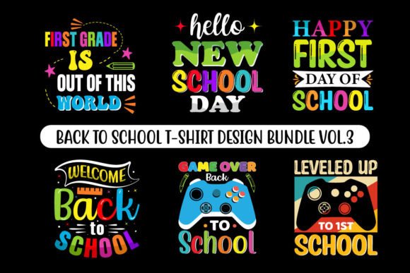 Back to School T-shirt Design Bundle Graphic Crafts By Kanij T-Designer