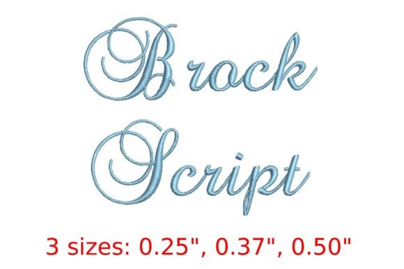 Brock Script Embroidery Font Vuelta al Cole Diseño de Bordado Por Digitizingwithlove