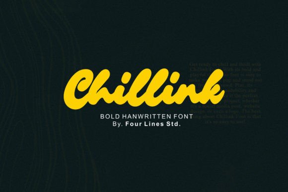 Chillink Script Fonts Font Door Fourlines.design