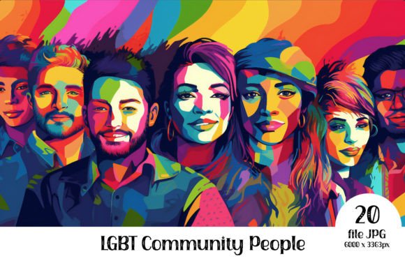 Gay Pride Parade LGBT Together Bundle Graphic AI Graphics By VetalStock