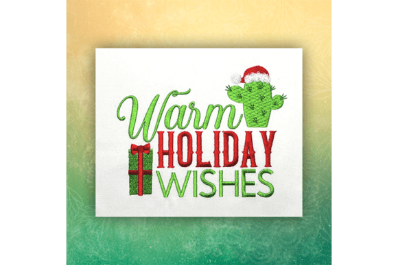 Warm Holiday Wishes Christmas Embroidery Design By Blue Bunny Hollow