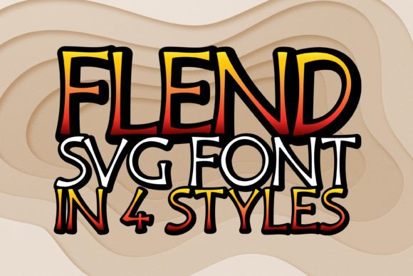 Flend Color Fonts Font By Digital Typeface Studio