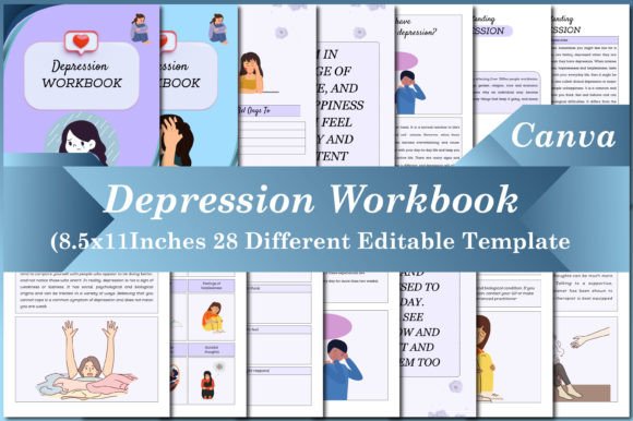 Depression Workbook Canva Template Graphic KDP Interiors By KDPSQUAD