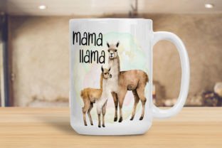 Cute Mama Baby Llama Family Sublimation Illustration Illustrations Imprimables Par RamblingBoho 3