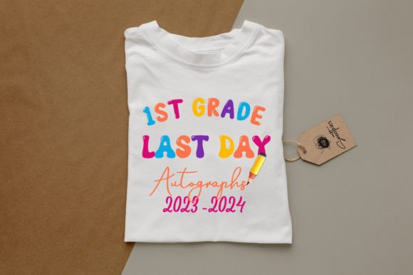 1st Grade Last Day Autographs Gráfico Diseños de Camisetas Por Smoothies.art