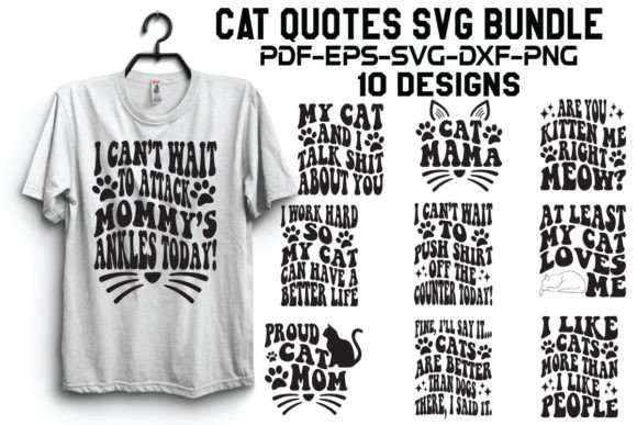 Cat Quotes SVG Bundle Graphic Crafts By creativekhadiza124