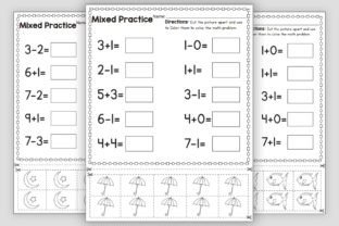 Mixed Addition & Subtraction Worksheets Graphic Teaching Materials By TheStudyKits 2