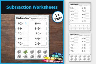 Subtraction Worksheets - Counting in 10 Graphic Teaching Materials By TheStudyKits 1