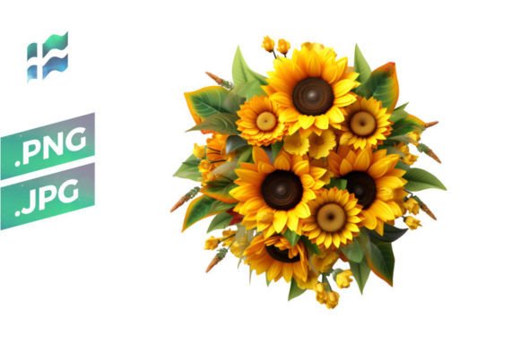 Sunflower Grafika Ilustracje AI Przez MerchSuperb