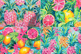 Tropical Fruit Digital Paper Pack Graphic Patterns By Mystic Mountain Press 4