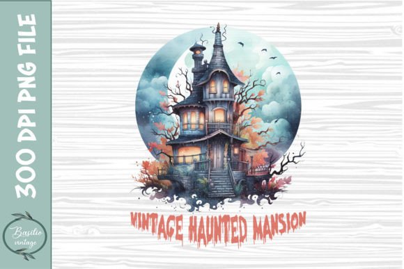 Vintage Haunted Mansion Graphic Crafts By basilio.vintage
