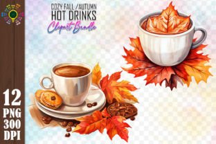 Cozy Fall Autumn Hot Drinks Clipart Graphic AI Transparent PNGs By MICON DESIGNS 3