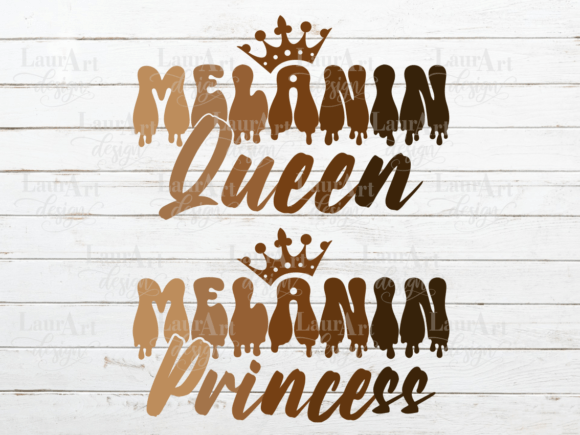 Melanin Queen, Princess Black Pride Graphic Crafts By LauraArtDesign