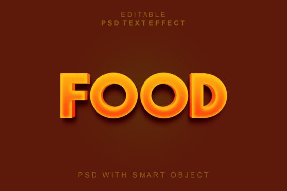 Food Editable 3d Text Effect Graphic Layer Styles By abmajid756