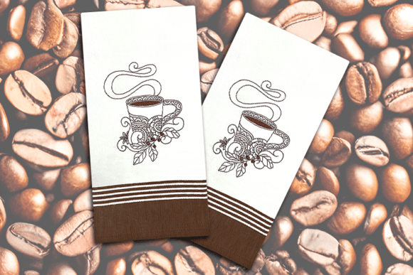 Coffee Magic 4 Tee und Kaffee Stickereidesign Von Blue Bunny Hollow