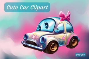 Cute Car Clipart Gráfico Manualidades Por Graphics XT 1