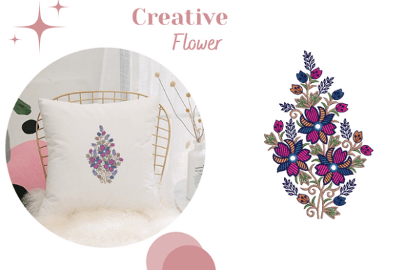Decorative Flower Blumen und Garten Stickereidesign Von Sangitha GT