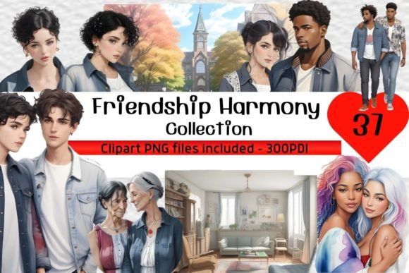 Friendship Harmony Collection Clipart Graphic Illustrations By Pimkunnicha