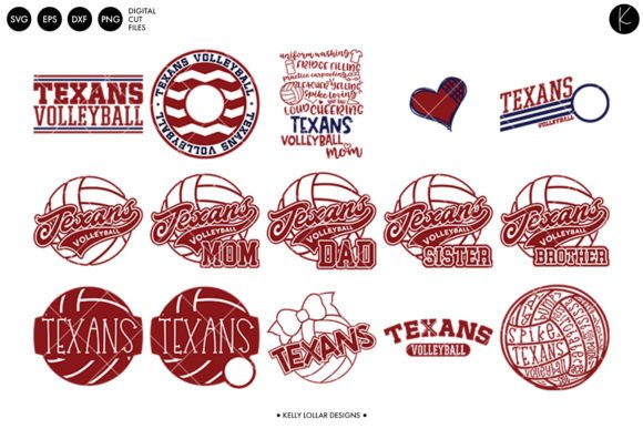 Texans Volleyball Bundle Graphic Crafts By kellylollar