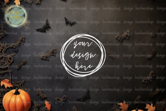 Dark Wall Halloween Background Mockup Graphic Product Mockups By TheBest Mockup