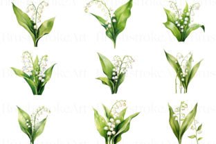 Lily of the Valley Watercolour Clipart Graphic AI Transparent PNGs By BrushstrokeArtGB 2