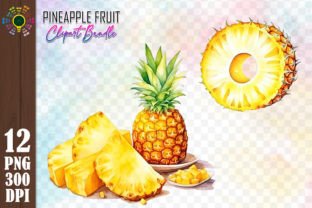 Pineapple Fruit Watercolor Clipart Png Graphic AI Transparent PNGs By MICON DESIGNS 3