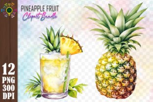Pineapple Fruit Watercolor Clipart Png Graphic AI Transparent PNGs By MICON DESIGNS 5