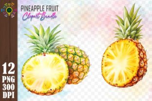 Pineapple Fruit Watercolor Clipart Png Graphic AI Transparent PNGs By MICON DESIGNS 7