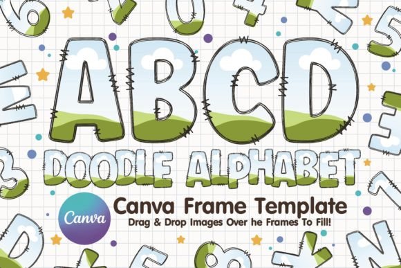 Canva Frame Doodle Alphabet Letters Graphic Graphic Templates By GoodsCute