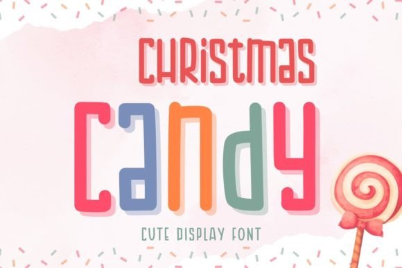 Christmas Candy Display-Schriftarten Schriftart Von AnningArts