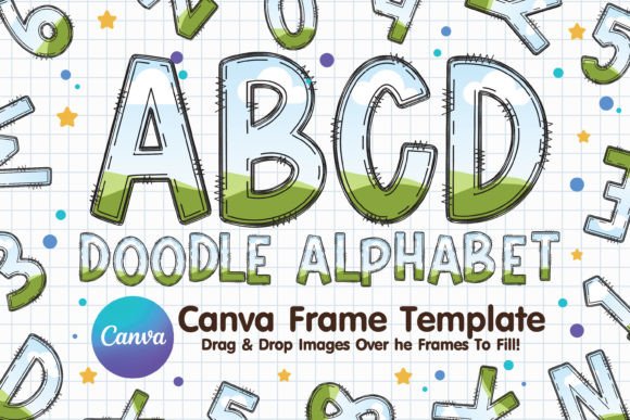 Doodle Alphabet Canva Frame Graphic Graphic Templates By GoodsCute