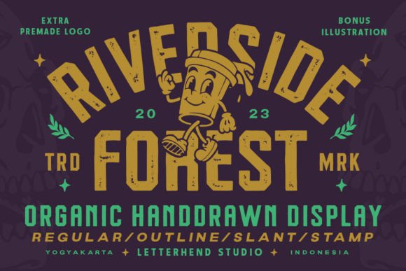 Riverside Forest Script & Handwritten Font By letterhend