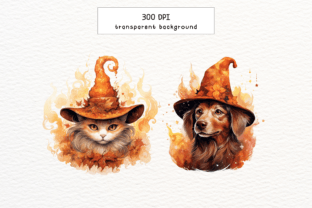 Fantasy Fire Witch Watercolor Clipart Graphic Illustrations By Rabbyx 6