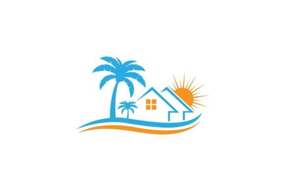 House Beauty Beach View Vacation Logo Graphic Logos By mmdmahfuz3105