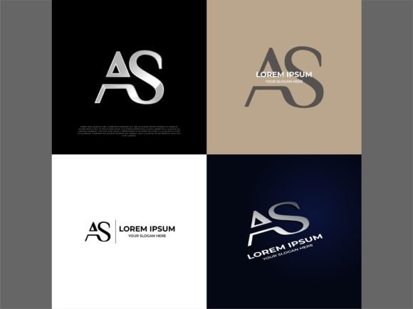 AS Initial Modern Logo Brand Identity Graphic Logos By harbrosstudio