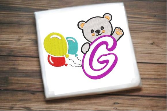 Bear Greetings Alphabet Letter G Teddy Bears Embroidery Design By Designs By Sirine