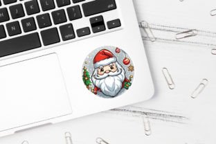 Cute Santa Sticker Illustration Illustrations Imprimables Par Graphic Ledger 3