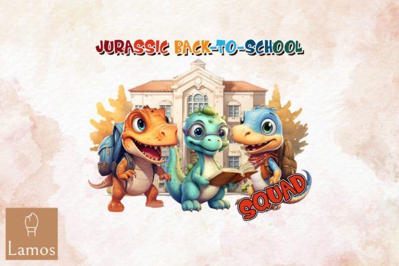 Jurassic Back to School Squad Gráfico Artesanato Por Lamos Sublimation
