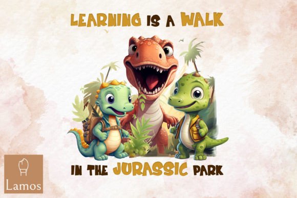 Learning is a Walk in the Jurassic Park Graphic Crafts By Lamos Sublimation