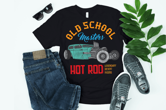 Old School Masters Hot Rod T-Shirt Graphic T-shirt Designs By kdp supervise
