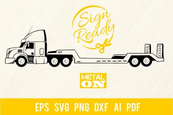 American Truck SVG Vector Cut Stencil Graphic Illustrations By SignReadyDClipart