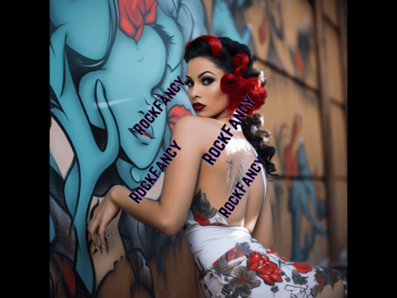 Graffiti Glamour:Alley Pinup Collection Graphic Illustrations By RockFancy