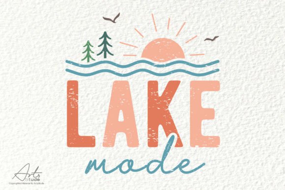 Lake Mode PNG T-shirt Sublimation Design Grafika Rękodzieła Przez ArtsTitude