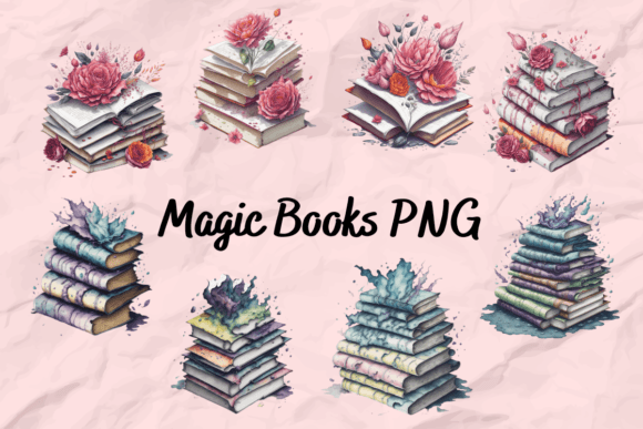 Magic Books Graphic AI Generated By PrintYourArt