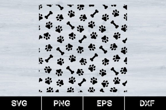 Paw Seamless Pattern, Dog Paw, Svg Grafik Papier-Muster Von AnuchaSVG