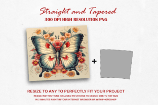 Butterfly Floral Retro Tumbler Wrap Graphic AI Graphics By Skye Design 3