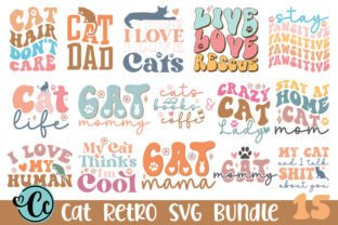 Cat Retro Bundle, Cat Svg Bundle, Retro Graphic Crafts By Crazy Craft 1