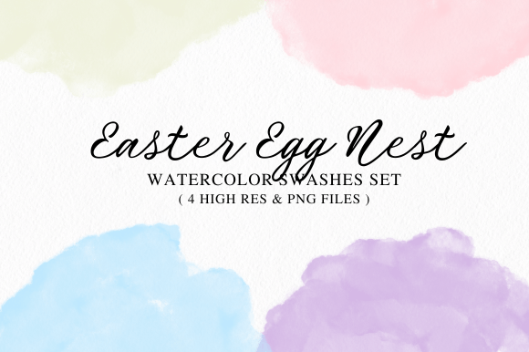 Easter Egg Nest Brush Strokes Gráfico Ilustraciones Imprimibles Por FolieDesign