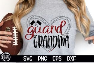 Guard Grandma Svg Band Svg Grandma Flags Gráfico Designs de Camisetas Por On The Beach Boutique 1